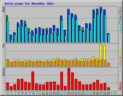 Daily usage for November 2024
