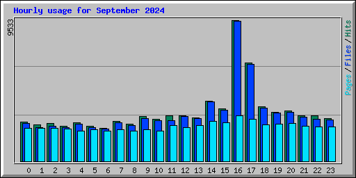 Hourly usage for September 2024